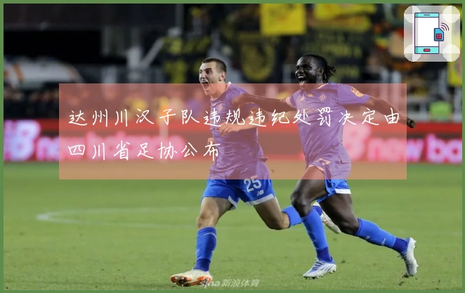 达州川汉子队违规违纪处罚决定由四川省足协公布